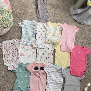 Set of 14 newborn bodysuits